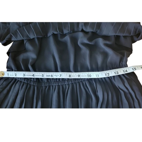 J. Jill Woman's Layered Pleated Knee Length Sleeveless Black Dress SP NEW $129 - Picture 10 of 14